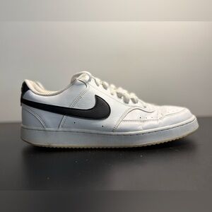 Nike Court Vision Next Nature Low Shoe White Black Swoosh Sneaker Men's Size 13